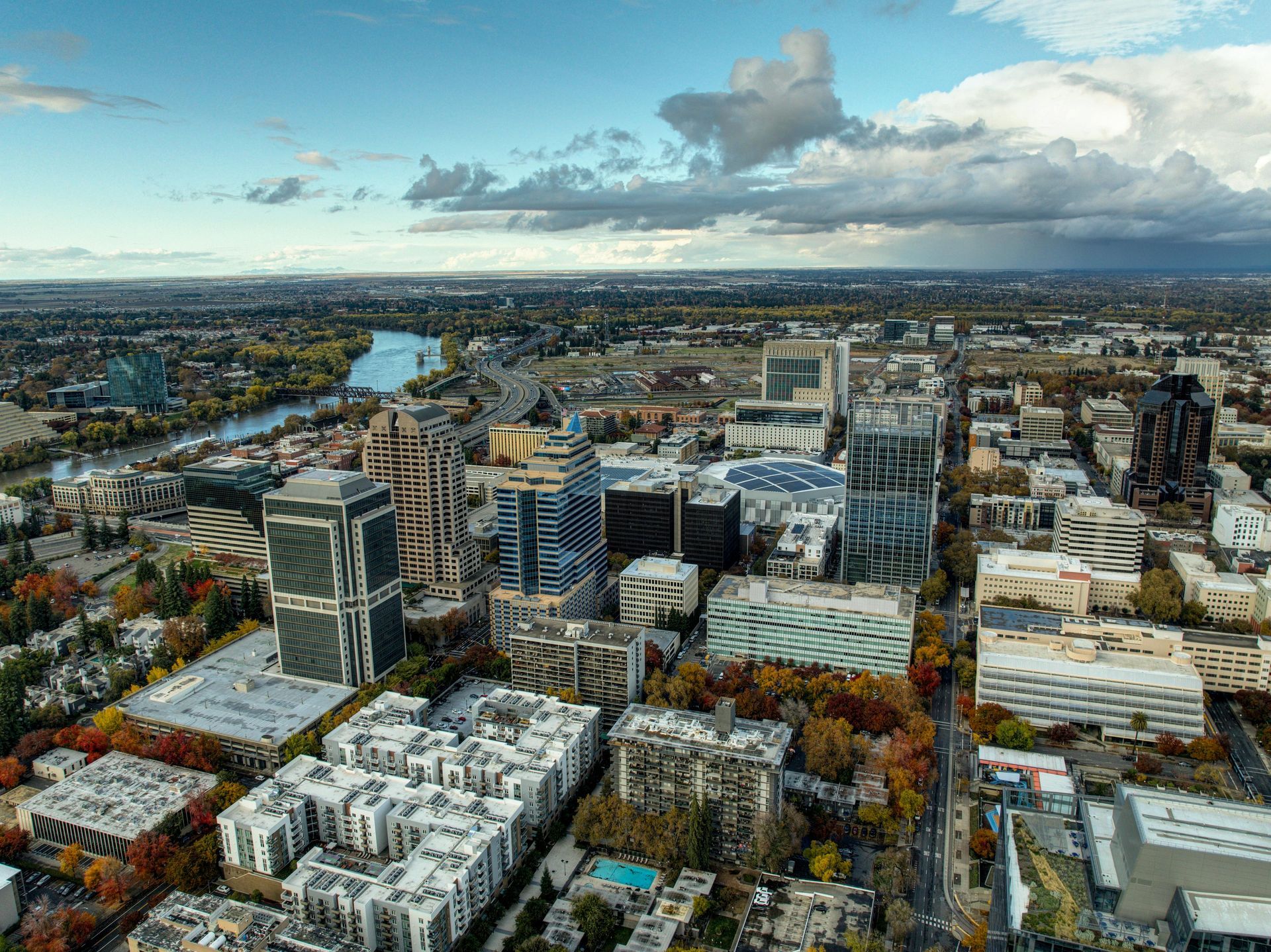 Aerial view of Sacramento